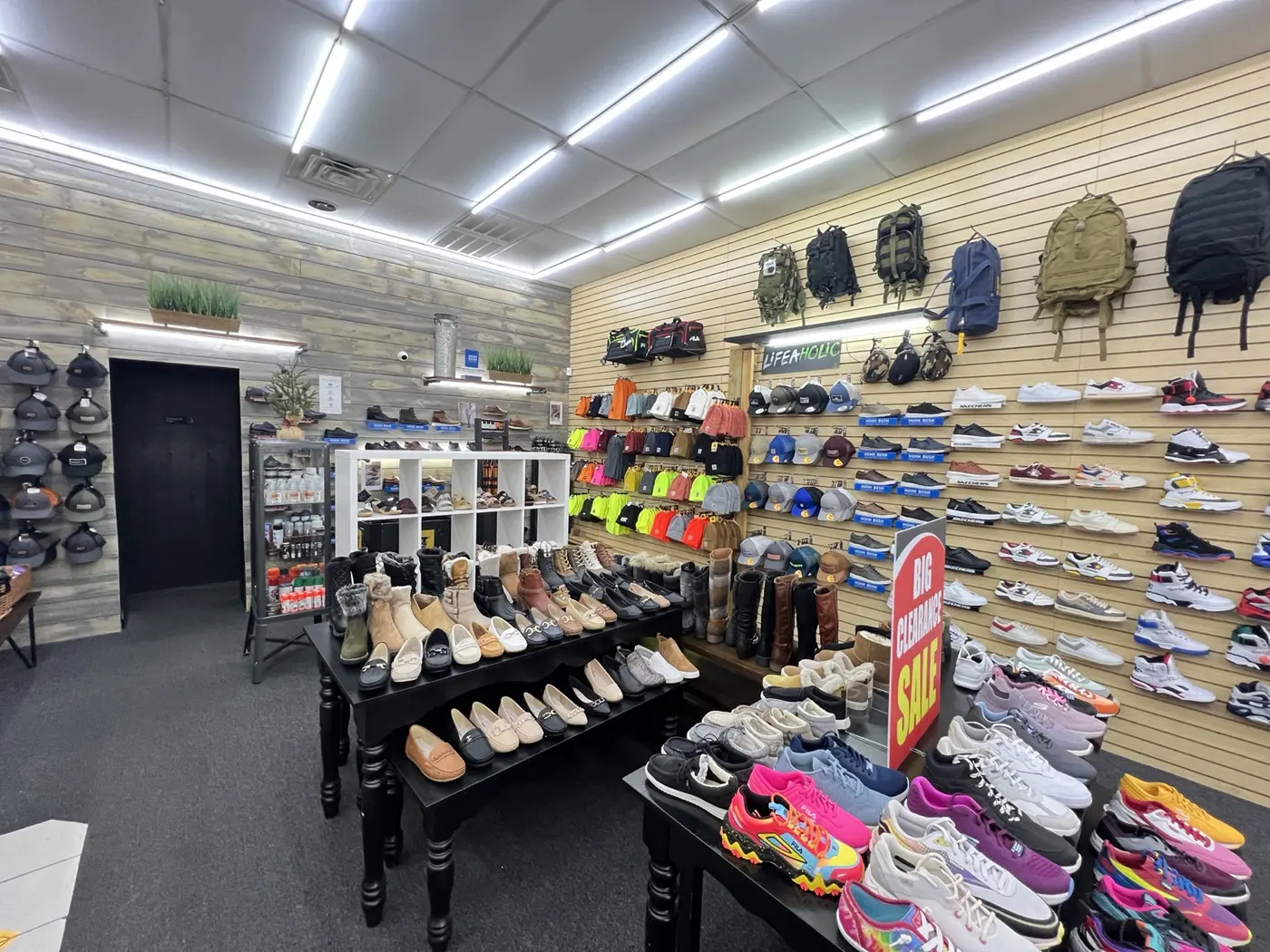 Colorful footwear selection inside Got Shoes