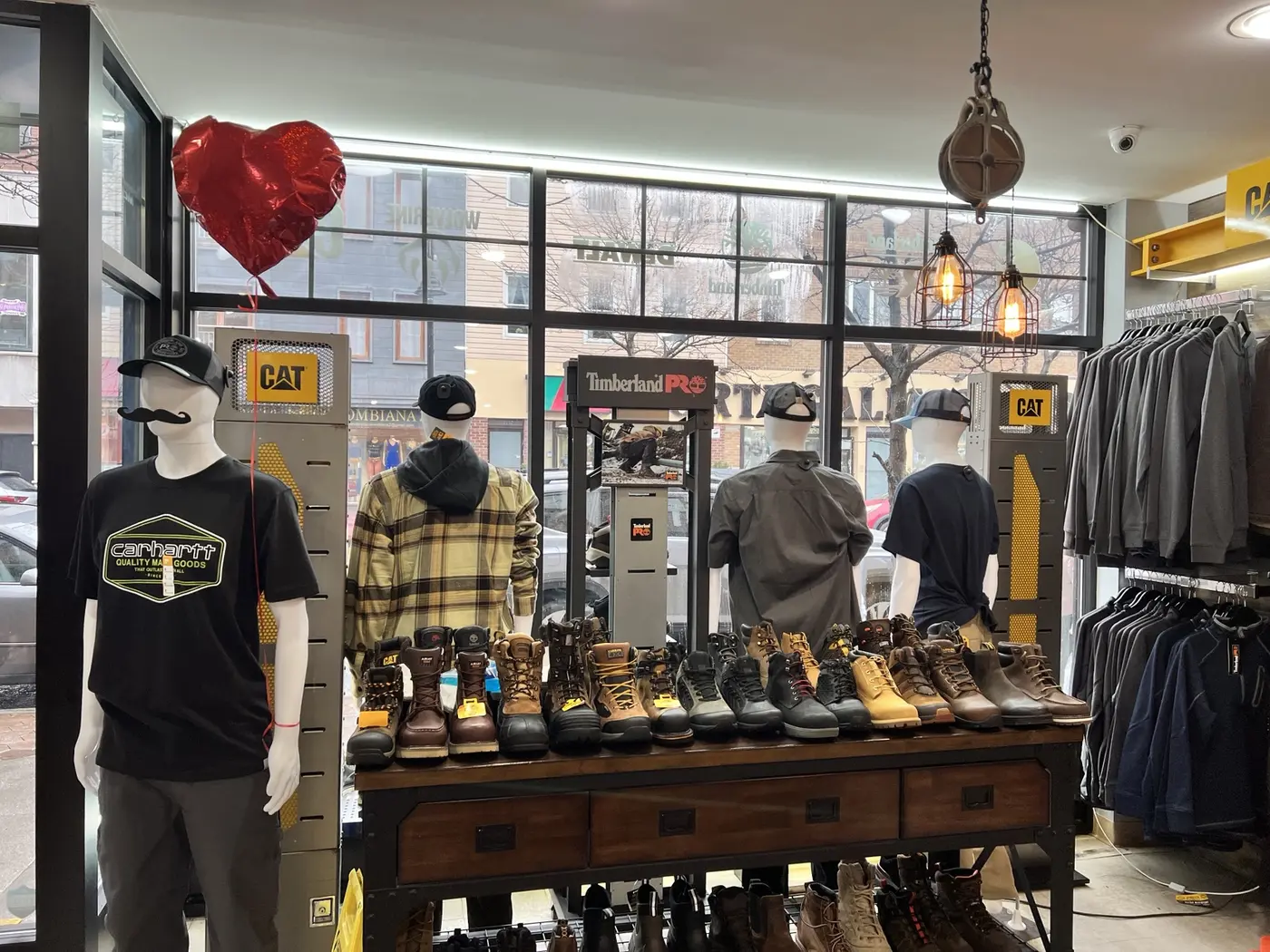 Work boot display at Got Shoes Work