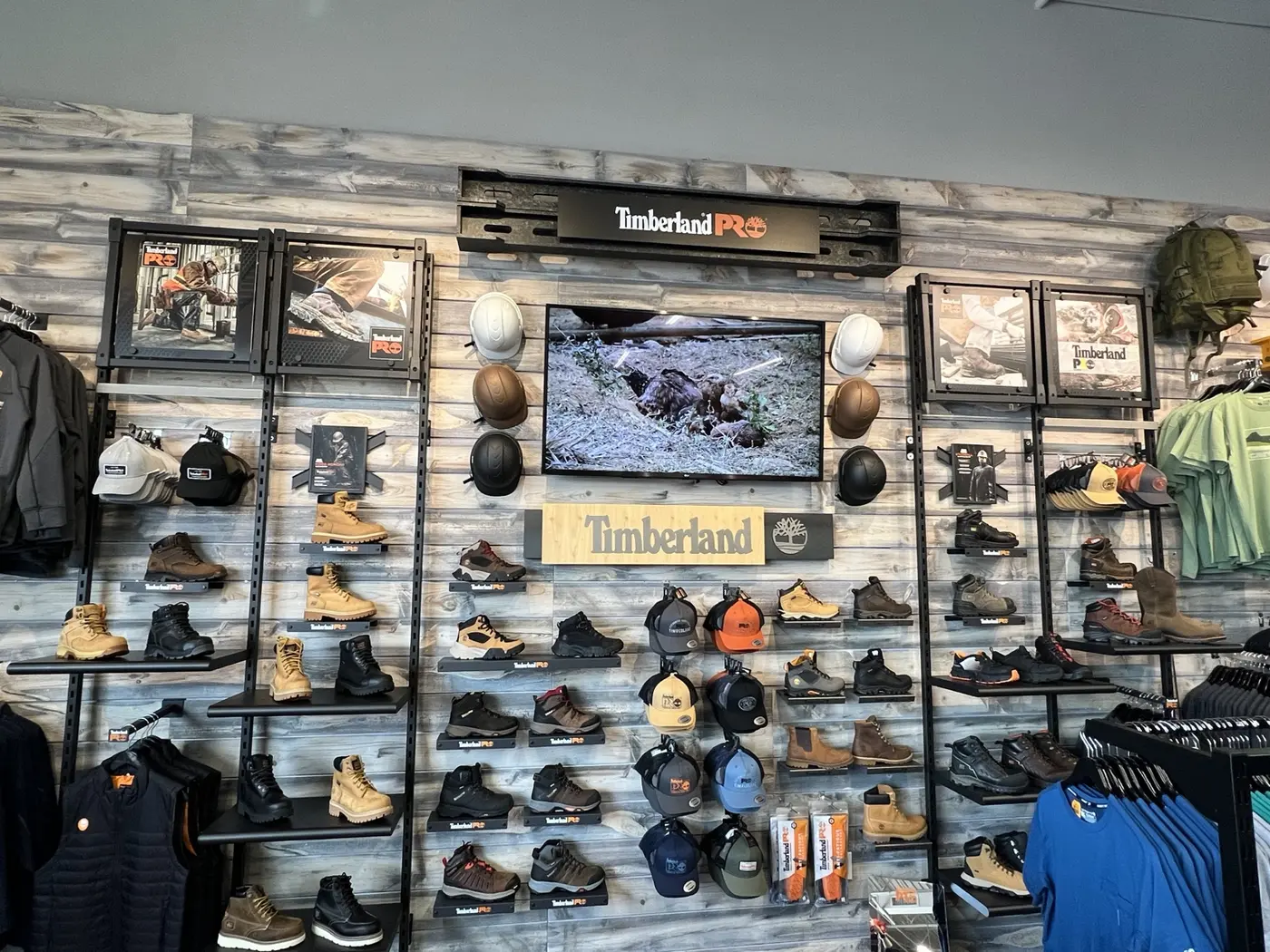 Timberland PRO display at The Work Store