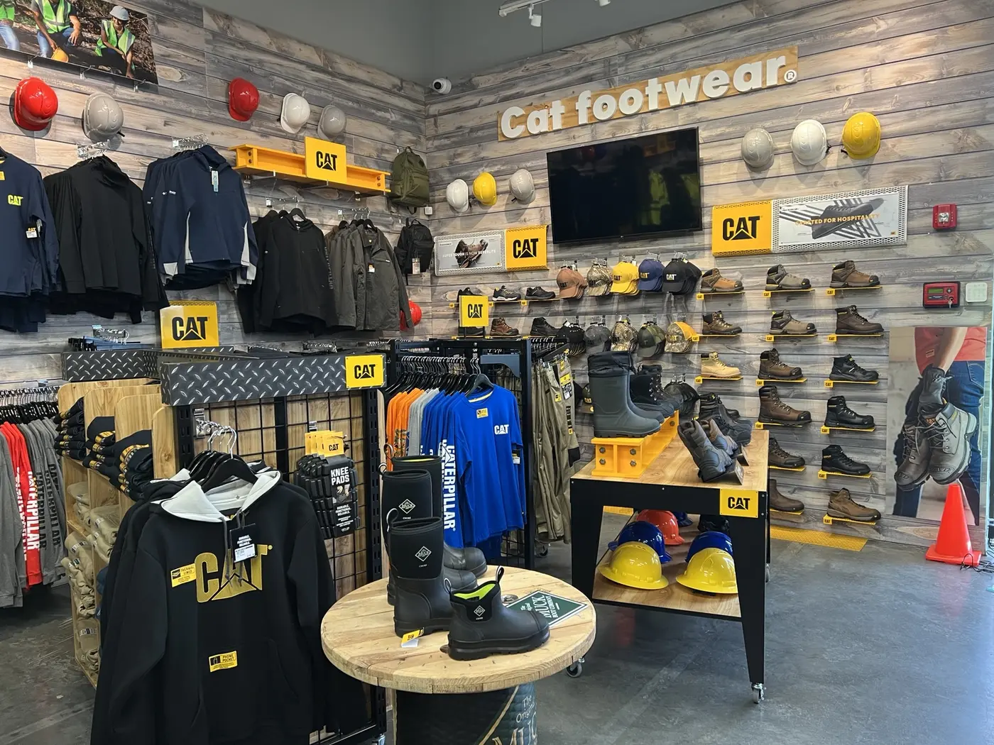 CAT Footwear display at The Work Store